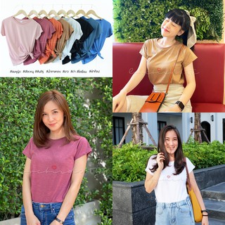 Clearance SALE เสื้อยืดคอกลมทรงผู้หญิง ไม่หดไม่ย้วย ซักไม่ต้องรีด ใส่แล้วดูผอม ถูกและดี ผ้านุ่ม