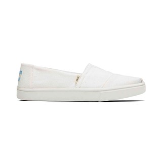 TOMS รองเท้าลำลองผู้หญิง แบบสลิปออน (Slip on) รุ่น Cupsole Alpargata Optic White รองเท้าลิขสิทธิ์แท้