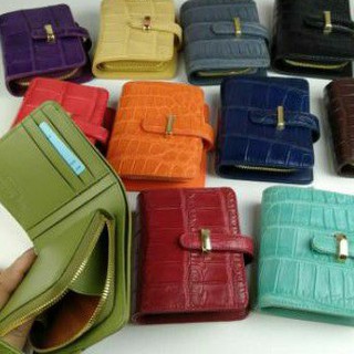 กระเป๋าสตางค์หนังจระเข้ผู้หญิง crocodile wallet  for  lady