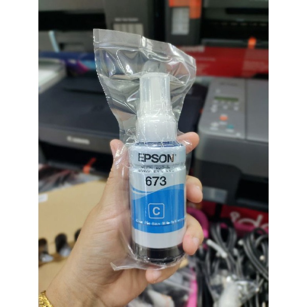 หมึก Epson 673 6สี หมึกเติมของแท้ 💯% L800/L805/L810/L850/L1800 แบบไม่มีกล่อง