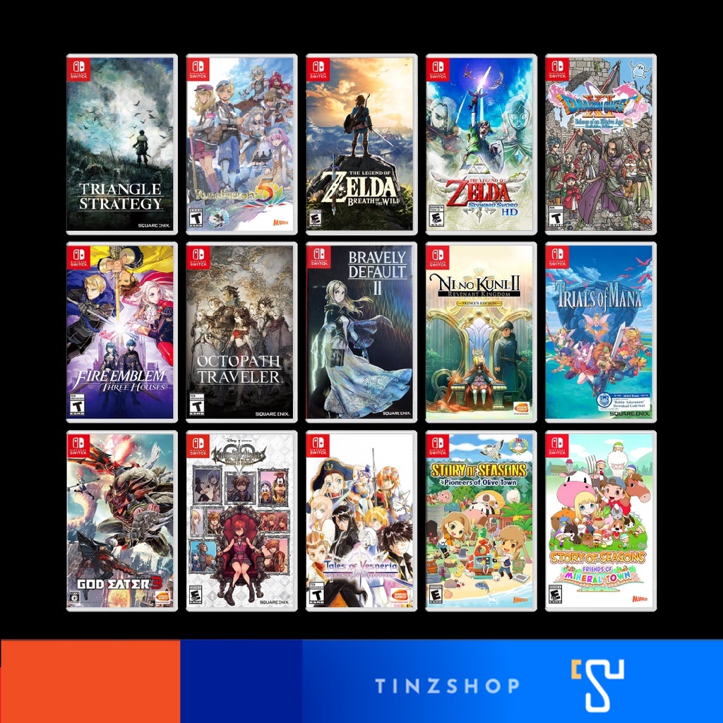 [Openworld & RPG] 15 Mega Games Set BLACK for Nintendo Switch Game Shopee Thailand