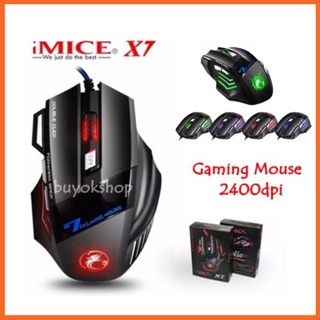 เมาส์เกมมิ่ง iMICE X7 Gaming Mouse 2400 DPI Adjustable Optical Programmable