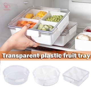 【สินค้ามีจำหน่าย】 Multi-Compartment Snack Serving Tray Snacks Storage Box Dry Fruit Container for Nut Candy Dried Fruit HT