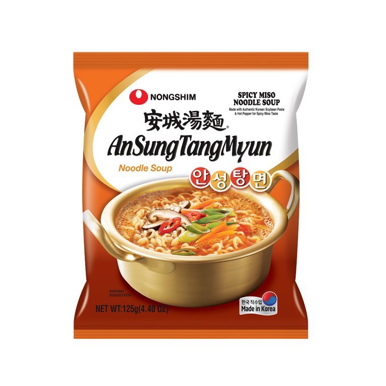 Nongshim Ansung Tang Myun Noodle Soup 125g นงชิม อันชองทังเมียน บะหมี่ ...