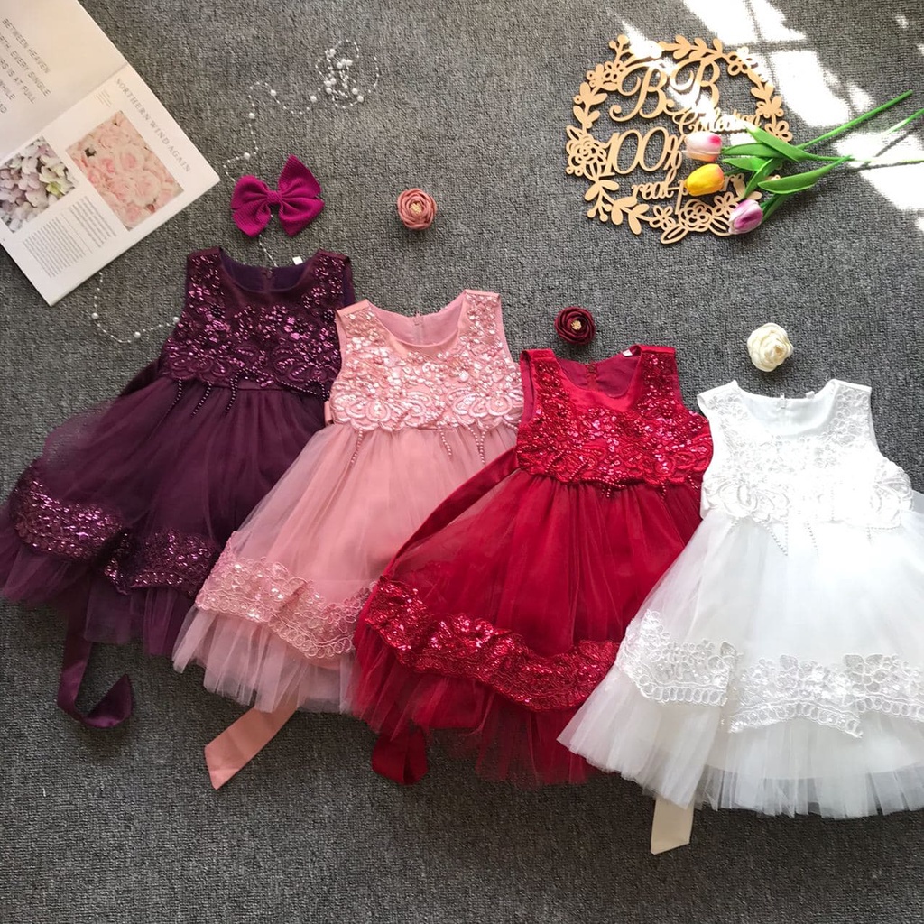 LITTLE BEAR KIDS GOWN 673-FB*4 (W HEADBAND) 66975