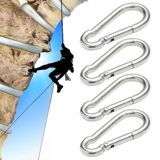 อุปกรณ์เครื่องมือคลิปตะขอพวงกุญแจ Carabiner / Snap สําหรับตั้งแคมป์กลางแจ้ง