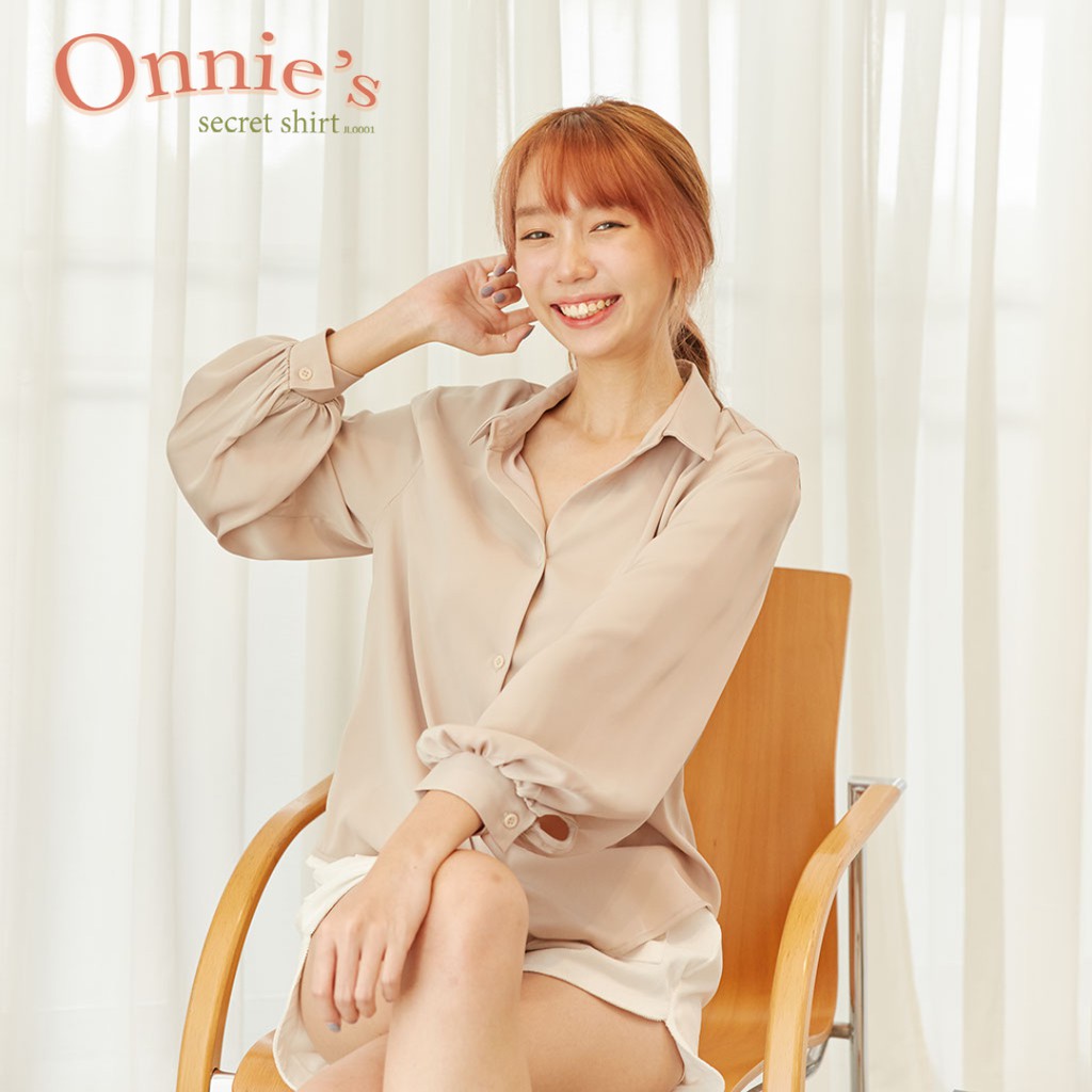 Jolie Everyday JL0001 - Onnie's Secret Shirt (Beige) เสื้อเชิร์ท สีเบจ