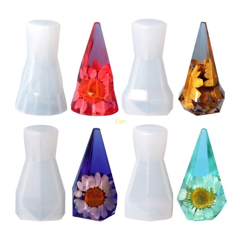 flgo Rings Cone Resin Molds Silicone,Diamond Shaped Rings Holder Molds for Resin Casting,Rings Jewel