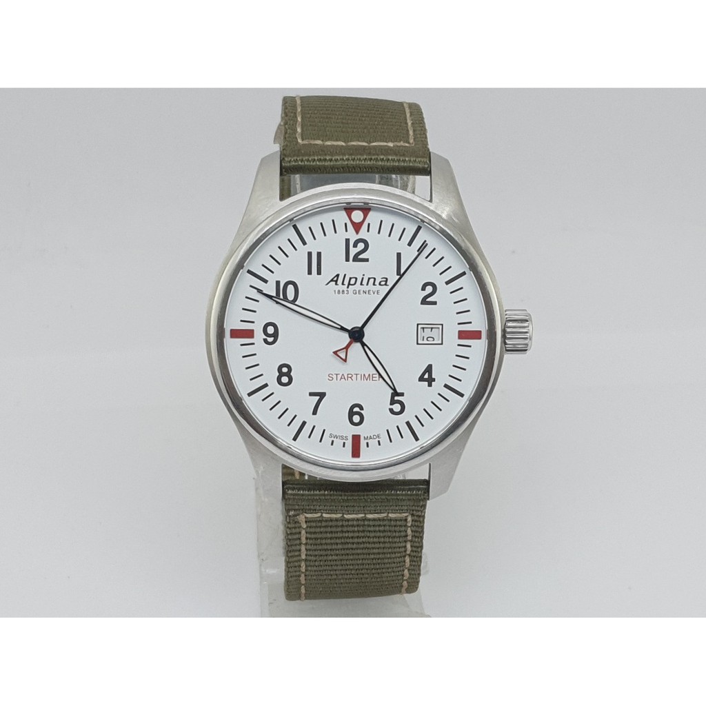 นาฬิกา ALPINA MEN'S AL-240S4S6 STARTIMER PILOT SWISS QUARTZ (มือสองสภาพดี)