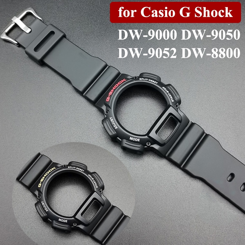 สายนาฬิกาข้อมือเรซิ่น พร้อมกรอบ สําหรับ Casio G-SHOCK DW-9000 DW8800 DW9050 DW9052
