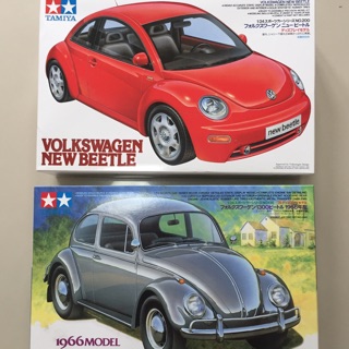 โมเดลประกอบรถ volkswagen beetle classic และ volkswagen new beetle