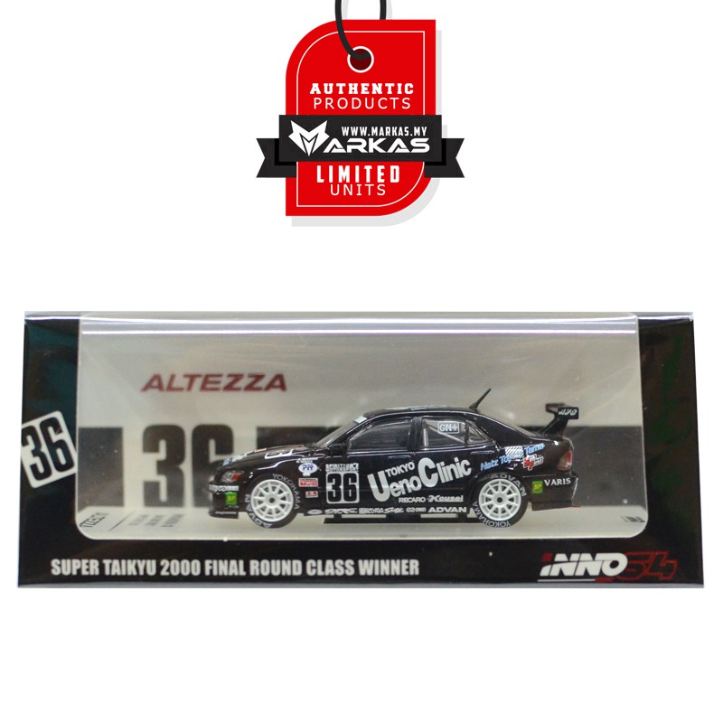 INNO MODELS INNO64 1/64 TOYOTA ALTEZZA 36 UENO CLINIC TOMS SUPER TAIKYU 2000 FINAL ROUND CLASS WINNE