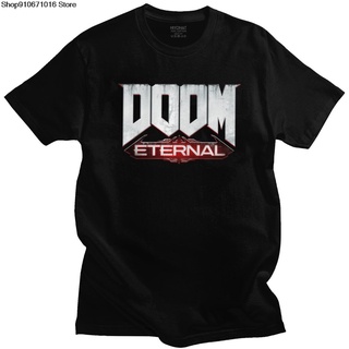 T-shirt  เสื้อยืดแขนสั้น ผ้าฝ้าย พิมพ์ลายเกม Doom Eternal games สไตล์สตรีท สําหรับผู้ชายS-5XL