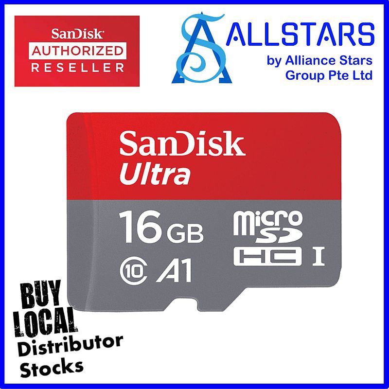 SANDISK 16GB SQUAR ULTRA A1 MICROSDHC MEMORY CARD / UHS-I / U1 / UP TO 100MB/S READ (SDSQUAR-0??G--G