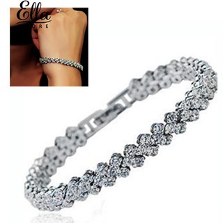 สร้อยข้อมือ Rhinestone สร้อยข้อมือสตรีที่สง่างามของ Elegant เครื่องประดับหมั้น