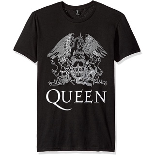 Z009Kesya เสื้อยืดสีพื้นไซส์ใหญ่ Bravado Queen Mens White Logo On Black T-Shirt Black Small sale Bravado