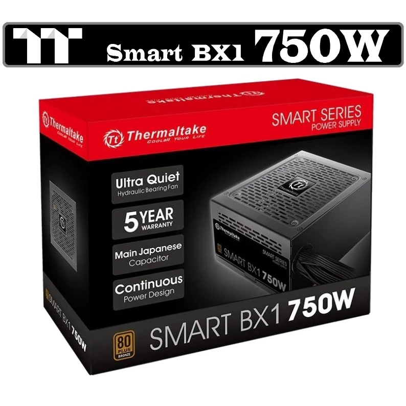 🔥ขายดีมาก🔥POWER SUPPLY (อุปกรณ์จ่ายไฟ) THERMALTAKE Smart BX1 750W 650W (PS-SPD-0750NNFABE-4) ประกัน 5 ปี