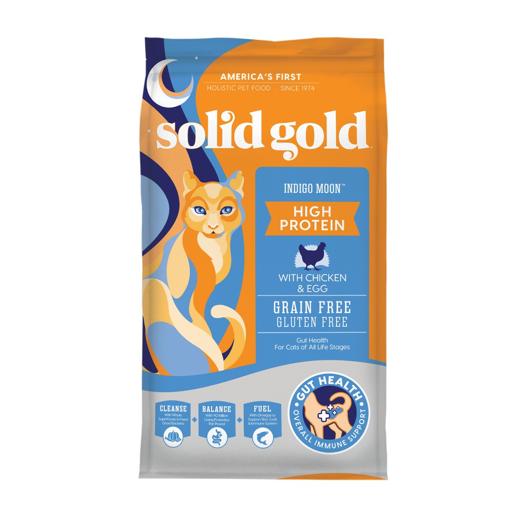 Cat Food 850 บาท [ส่งฟรี]อาหารแมว Solid Gold Indigo Moon สำหรับแมวผอมกินยาก ขนาด 1.36 kg. Pets