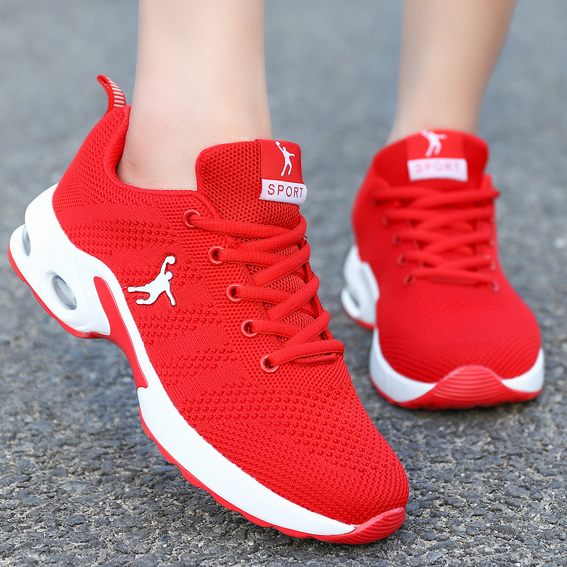 Luxury Summer Red Women's Sneakers - Breathable & Comfortable