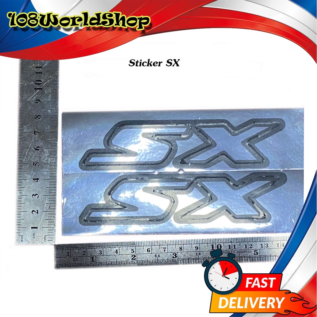 สติ๊กเกอร์ SX ติดรถ isuzu d-max Sticker SX ติดข้างแก้ม สติ๊กเกอร์ 2ชิ้น isuzu d-max 2004-2010 2-4ประ