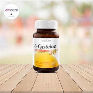 Vistra L-Cysteine Plus Biotin 30 Tablets วิสทร้า แอลซิเทอีน ไบโอติน