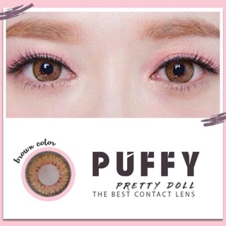 Puffy Brown (1) บิ๊กอาย สีน้ำตาล น้ำตาล ทรีโทน Contact Lens คอนแทคเลนส์ Bigeyes สายตาปกติ สายตาสั้น ค่าสายตา แฟชั่น