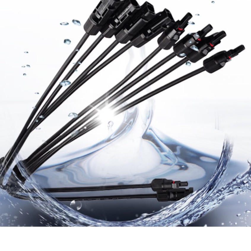 สายขนานแผงโซล่าเซลล์ 4แผง MC4 เข้า4 ออก1