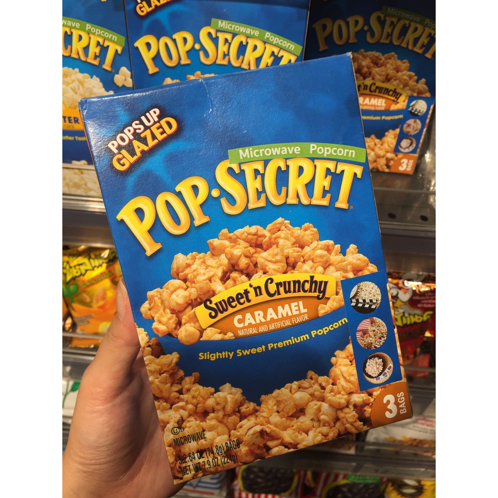 🍿🍿🍿Pop Secret Popcorn Microwave Popcorn🍿🍿🍿  📌225g=3ถุง/90.7g=1ถุง  📍ป๊อบคอร์นนำเข้าจากเมกา🇺🇸🇺🇸🇺🇸