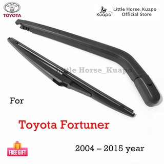 Kuapo ที่ปัดน้ำฝนด้านหลัง โตโยต้า ฟอร์จูนเนอร์ Toyota Fortuner 2004 ถึง 2015 ปี (ชุด/ก้าน/ยางใบมีด/ฝาครอบน็อต) ปัดน้ำฝน กระจก หลัง โตโยต้าฟอร์จูนเนอร์