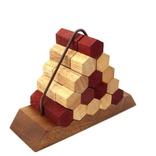 ของเล่นไม้ ปิระมิดรังผึ้ง (Beehive Pyramid Wooden Puzzle)