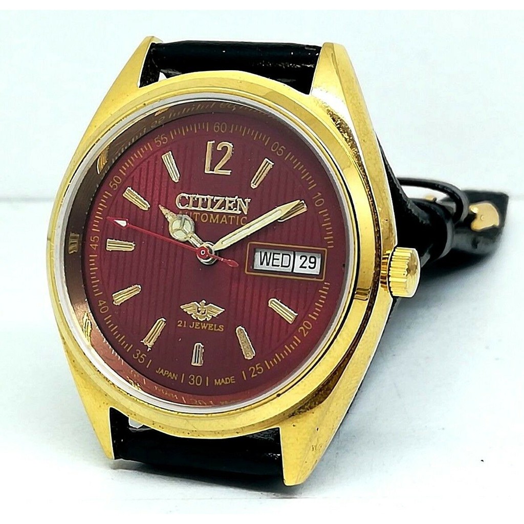 vintage citizen automatic gold plated japan made movement No 8200