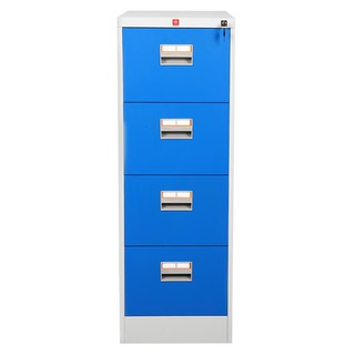 File cabinet CABINET 4 DRAWERS KCDX-4-RG BLUE Office furniture Home &amp; Furniture ตู้เอกสาร ตู้ลิ้นชักเหล็ก 4 ลิ้นชัก KCDX