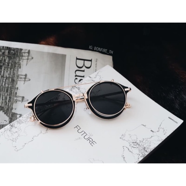 Men's Cjip-On Sunglasses (Black)