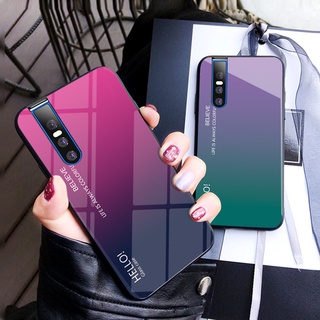 VIVO V15 Pro V 15 V15Pro เคสกระจก Tempered Glass Phone เคส Soft TPU Edge Protection Hard Case Back Cover