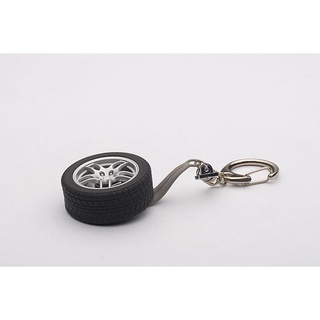 AUTOart : 41563 NISSAN SKYLINE GT-R(R33) WHEEL KEYCHAIN (WITH GT-R EMBLEM HANGED)