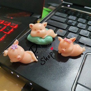 พร้อมส่ง ตุ๊กตาหมูน้อยรับทรัพย์อุปกรณ์ตุ๊กตาตกแต่งสวน หรืออุปกรณ์ประดับประกอบฉาก pimluck ตุ๊กตาจิ๋ว หมูน้อย