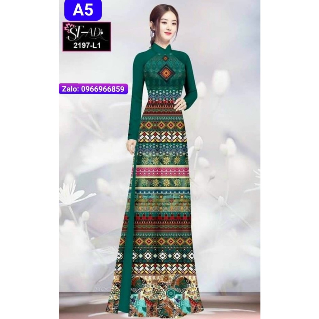 (A520-A764) โมเดลโบรเคดสุดหรู Ao Dai แฟลตและปกปิดได้ดี - Dan Linh Ao Dai