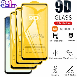 (ซื้อ 2แถม1) ฟิล์มกระจกนิรภัย 9D for Xiaomi Mi 10T Pro 11 Lite Redmi Note 9S 9 Pro Max 8 7 10 Pro 10S 11T Poco F3 X3 NFC