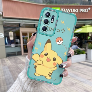 เคสโทรศัพท์มือถือ ซิลิโคน กันกระแทก กันรอยกล้อง ลายการ์ตูนปิกาจูน่ารัก สําหรับ OPPO Reno 6 Reno 6Z 5G Reno 6 Pro 5G