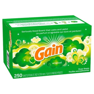 Clearance **1 แถม1 พร้อมส่ง 250แผ่น แผ่นน้ำหอมอบผ้า Gain Original Dryer Sheets