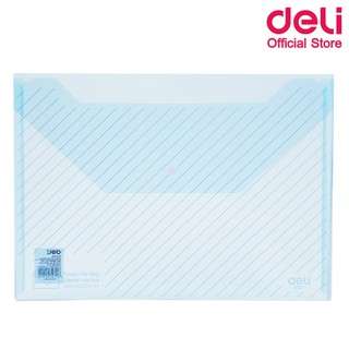 Deli 5501 File Bag ซองเอกสารใสกระดุม ขนาดA4 (คละสี 1 ชิ้น) ซองเอกสาร ซองใส อุปกรณ์สำนักงาน เครื่องเขียน อุปกรณ์การเรียน