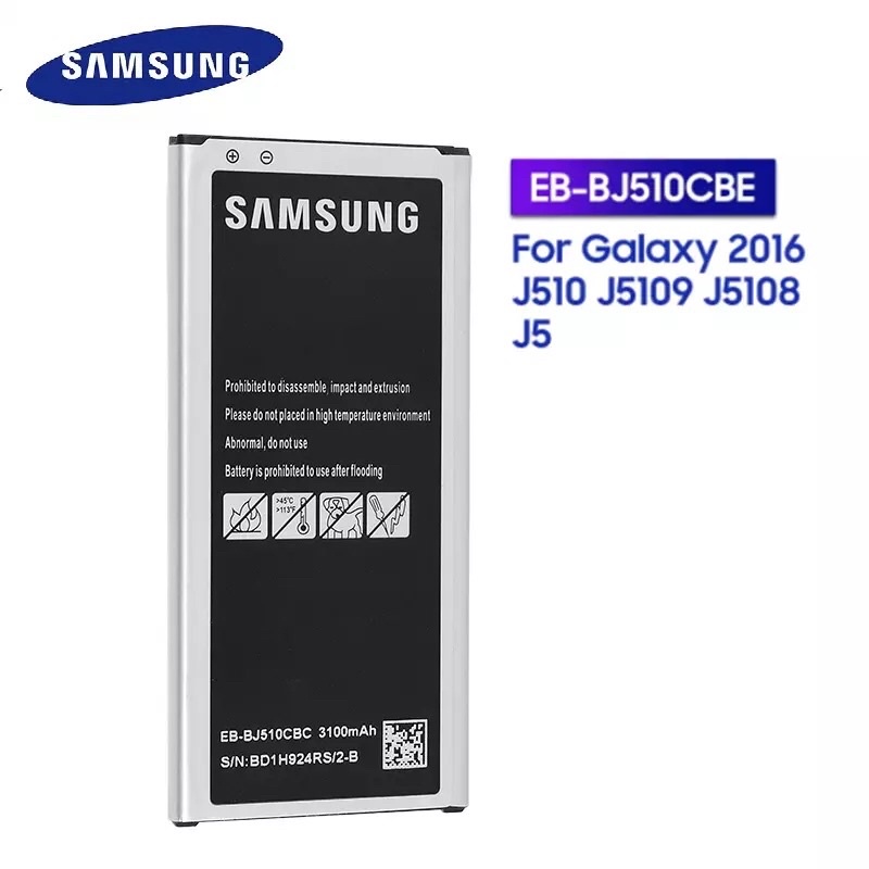 Samsung แบตเตอรี่ทดแทน EB-BJ510CBE สำหรับ Samsung GALAXY J5 2016รุ่น J5109 J5108 J5 SM-J510 EB-BJ510