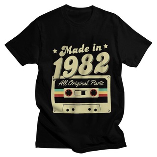 เสื้อยืดผ้าฝ้ายพิมพ์ลายMade In 1982 ชิ้นส่วนทั้งหมด T เสื้อสำหรับชายผ้าฝ้ายเสื้อยืดแขนสั้น 39 ปี 39Th วันเกิด TEE 2022 ฤ