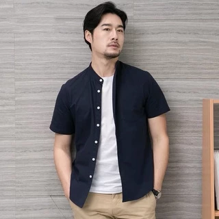 เสื้อเชิ้ตคอจีน ผ้า Oxford by bonne.chance
