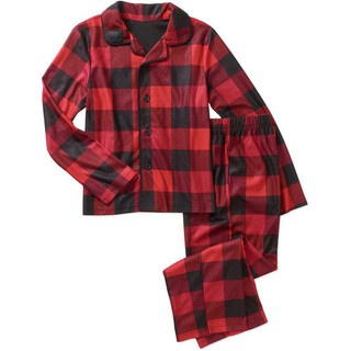 Faded Glory Boys Button Front Pajama 2 Piece Sleep Sets