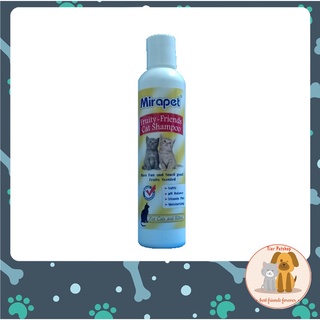 Mirapet แชมพูแมว สูตรบำรุงผิวหนังเเละเส้นขน สำหรับเเมว 200 ML.