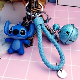 【Available】พวงกุญแจ จี้รูปการ์ตูน Lilo and Stitch มีไฟ LED สําหรับห้อยกระเป๋า รถยนต์