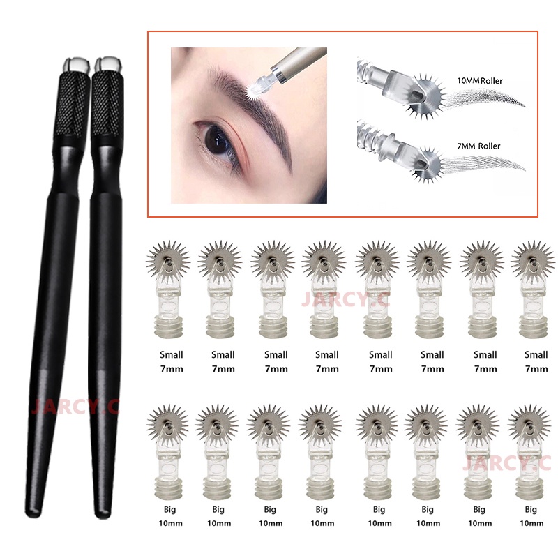 Tebori Roller Eyebrow Needles Tattoo Roller Set Microblading Blades Needle Permanent For Manual