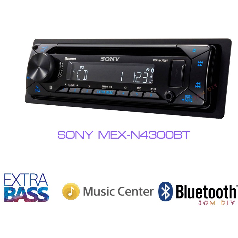 เครื่องเล่น 1din SONY MEX-N4300BT CD MP3 USB AUX Bluetooth