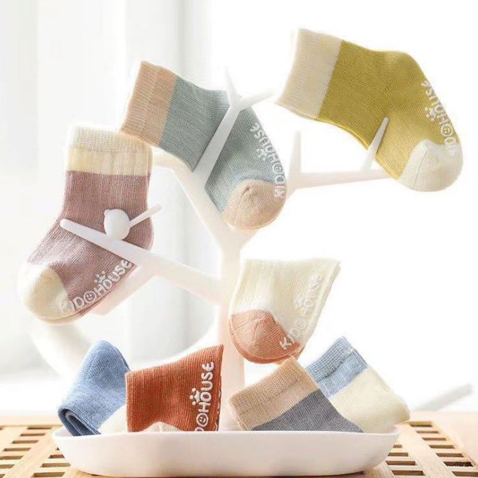 ❐ถุงเท้าเด็ก 2โทน ขนาด S/M/L (มีกันลื่น)